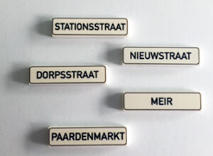 Straatnamen België setje van 5