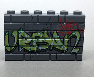 Graffiti muurtje groen
