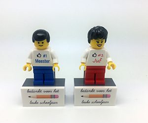 Lego juf meester bedankje