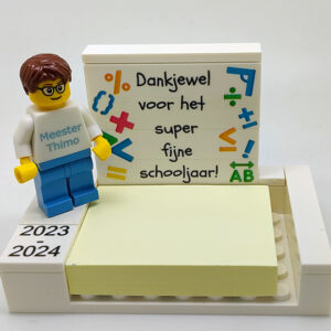 Post-it houder bedankje einde schooljaar met naam