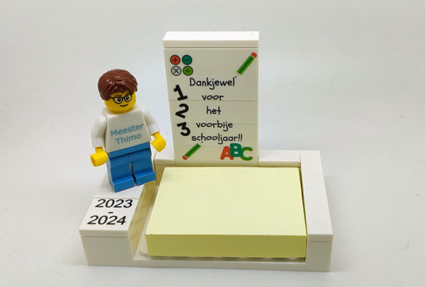 Post-it houder bedankje met minifig met naam - Afbeelding 8