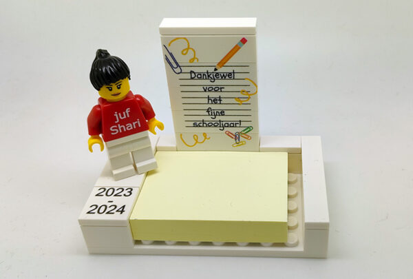 Post-it houder bedankje met minifig met naam - Afbeelding 7
