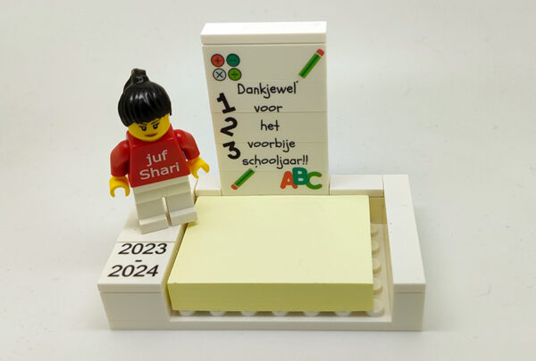 Post-it houder bedankje met minifig met naam - Afbeelding 6