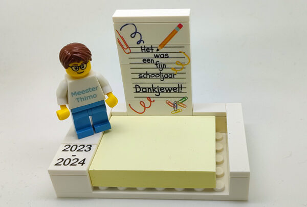 Post-it houder bedankje met minifig met naam - Afbeelding 5