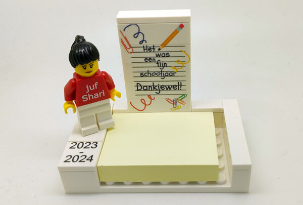 Lego cadeau einde schooljaar juffrouw