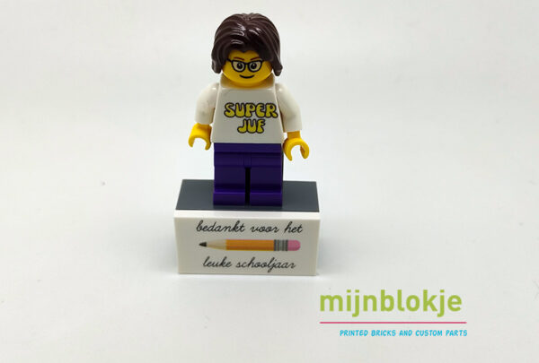 Mijn blokje Uniek Einde schooljaar super juf minifig