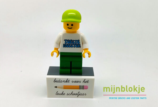 Mijn blokje Uniek Einde schooljaar tofste meester minifig