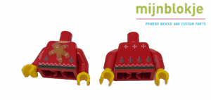 Lego Minifig Kersttrui Kerstmis Kersttorso Cookie Mijn Blokje