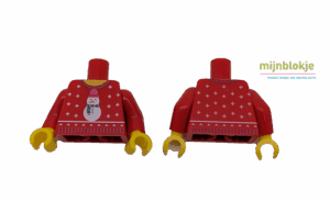 Lego Minifig Kersttrui Kerstmis Kersttorso Sneeuwman Mijn Blokje