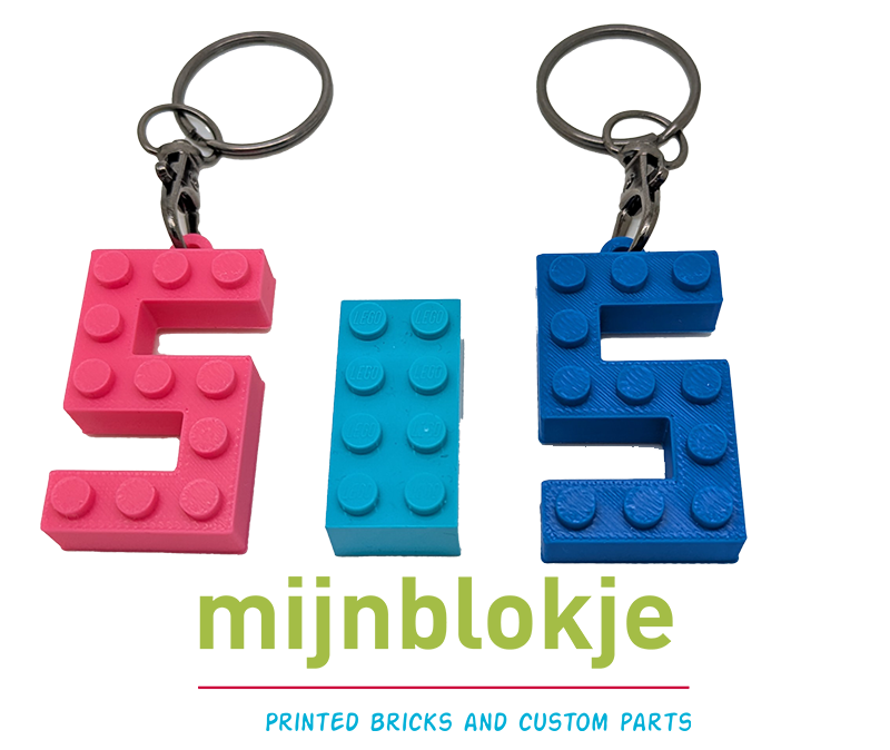 Lego sleutelhanger verjaardag 3d letter mijnblokje
