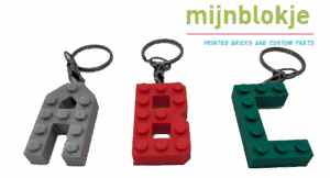 Legoletter sleutelhanger 3d-print mijnblokje etsy