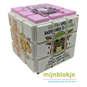 Lego Blokken Kubus gepersonaliseerd met foto of logo