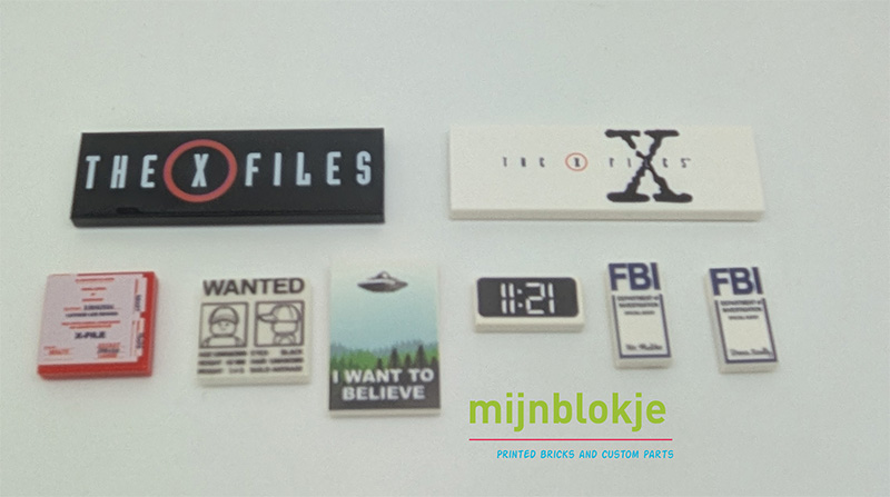 x-files lego prints mijnblokje