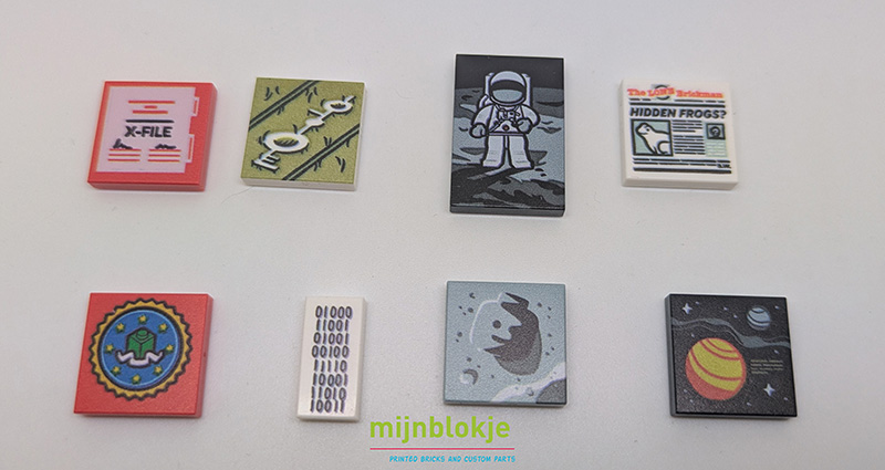 x-files lego prints mijnblokje - orginal reprint