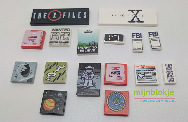 x-files lego prints mijnblokje - orginal reprint